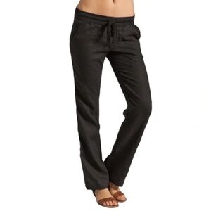 James Perse Tailored Linen Pant Black Size XL 4